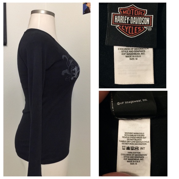 “HARLEY DAVIDSON” Ladies Long Sleeve Top - Picture 3 of 4